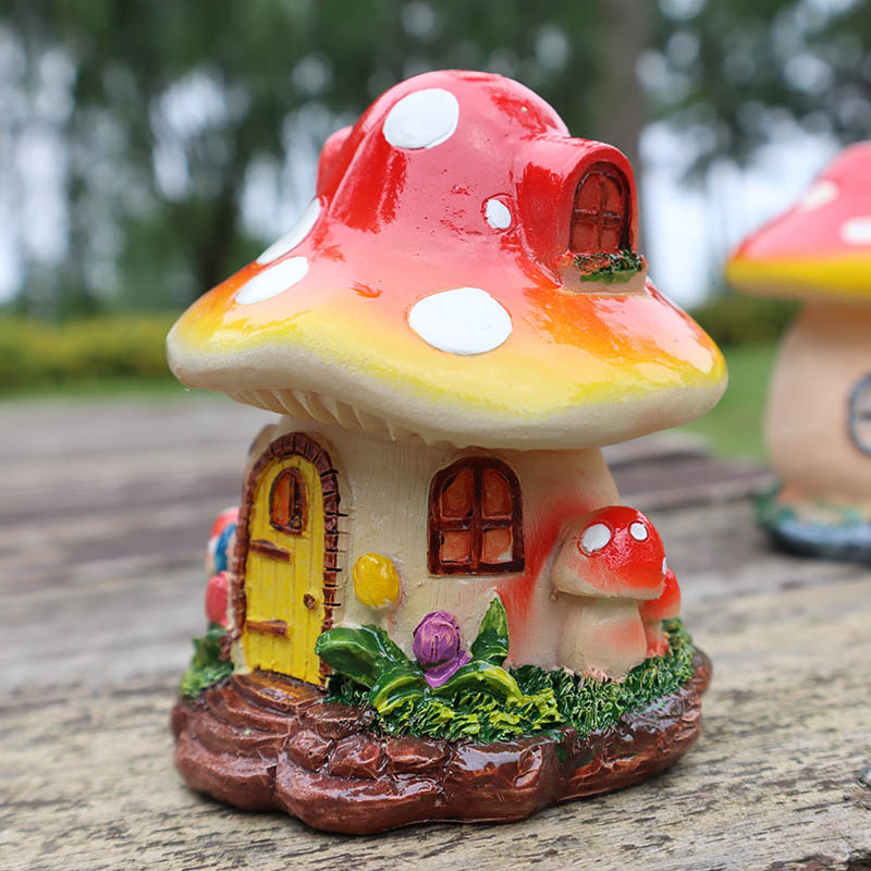 蘑菇造型樹脂工藝品鄉村風格創意裝飾適用於花園庭院盆栽 (8.3折)