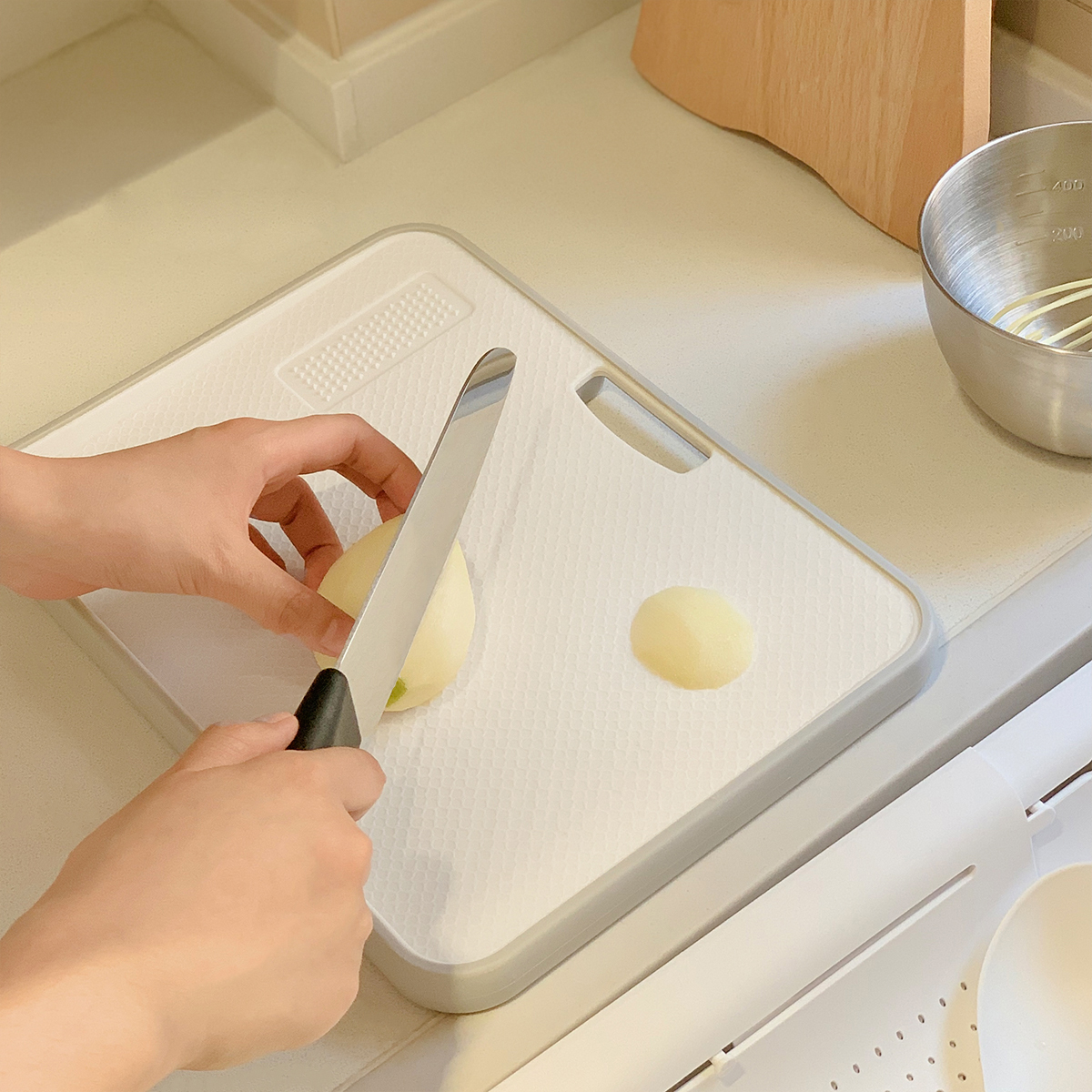 北歐風塑料創意抗菌防黴防滑切菜板雙面使用