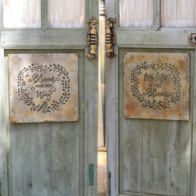 懷舊風格鐵藝壁飾 花園掛飾 復古門牌 裝飾門口
