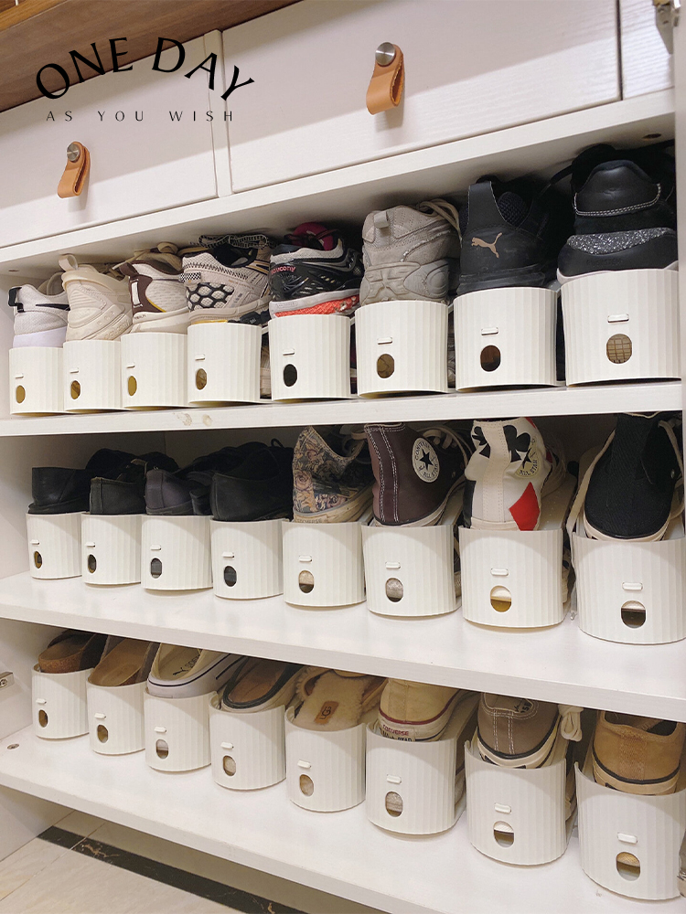 鞋子收納神器鞋櫃省空間 家用門口小型鞋架 可調節雙層鞋託 情侶推薦 (2.7折)