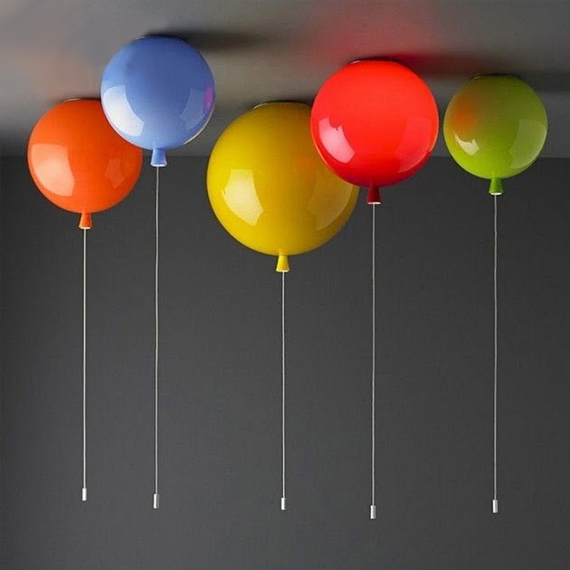 創意個性現代簡約吸頂燈臥室休閑區燈具led兒童房裝飾彩色氣球燈 (6.8折)