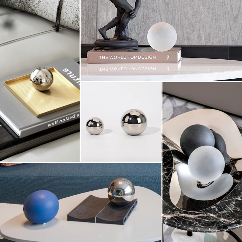 歐式輕奢水晶球擺件 簡約現代裝飾樣板房售樓處客廳書房擺飾