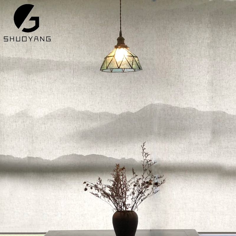 日式複古玻璃吊燈北歐民宿牀頭陽台餐厛玄關走廊吧台飄窗簡易吊燈