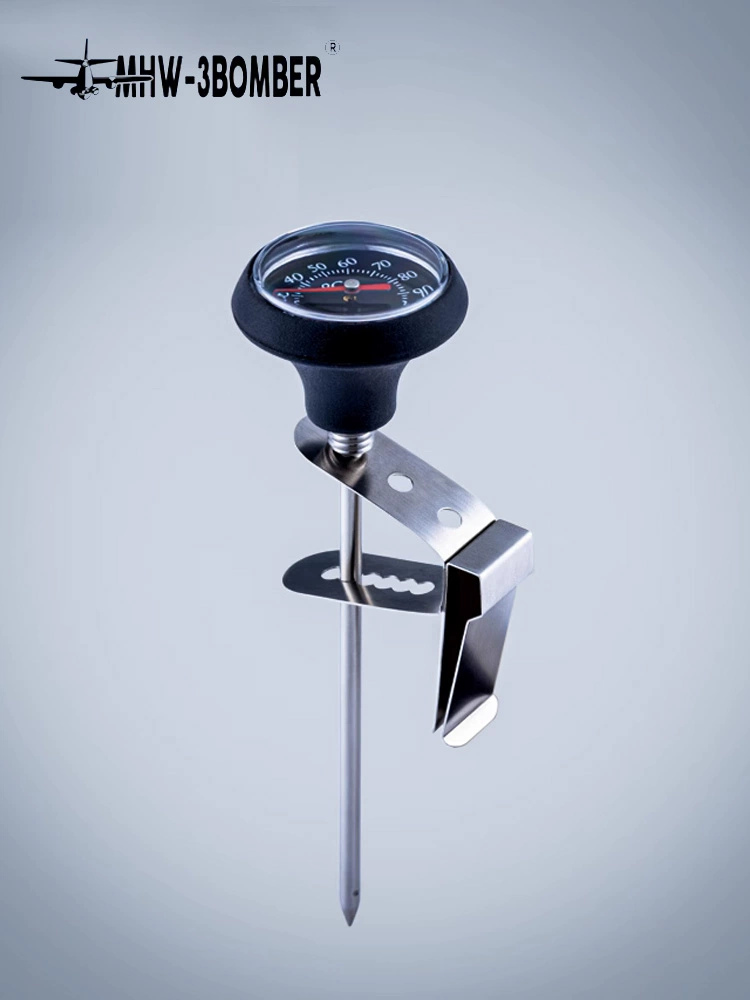 不鏽鋼溫度計 吧檯手衝咖啡機械測水溫器 溫度計 打奶泡 (8.3折)