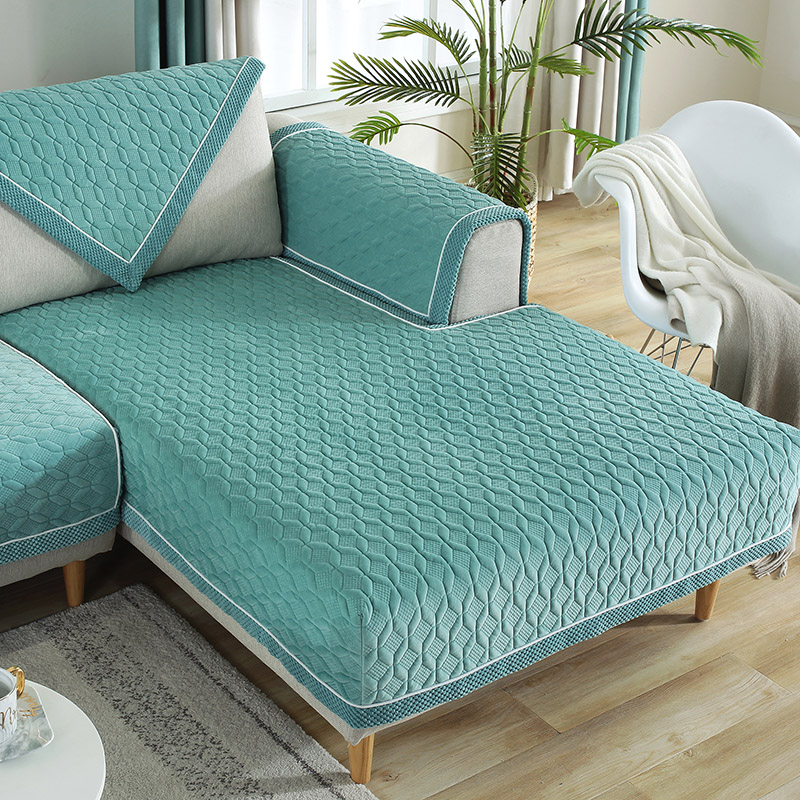 簡約現代風毛絨防水沙發墊 客廳皮沙發套全包萬能罩 (4.2折)