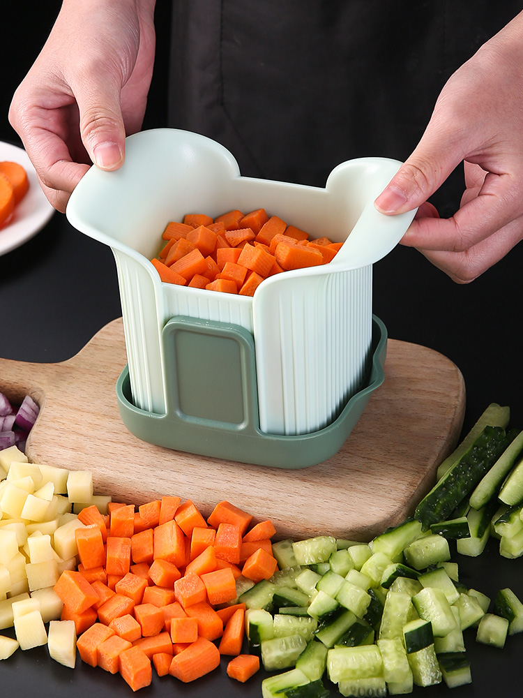 洋蔥切丁神器家用土豆薯條蘿蔔切粒機加厚水果蔬菜醃黃瓜切條工具 (8.3折)