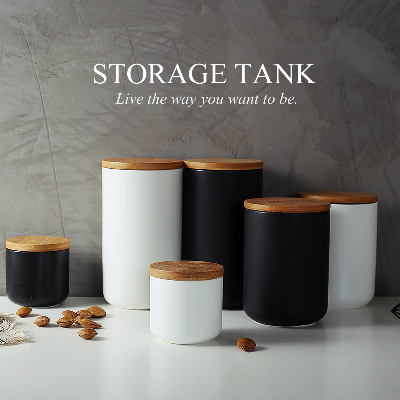北歐復古風陶瓷密封罐 耐用雜糧咖啡茶葉收納盒 居家實用