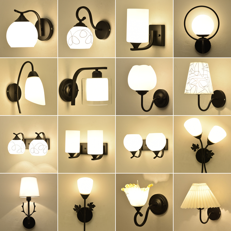 北歐風壁燈鐵製燈身搭配玻璃燈罩適合客廳臥室樓梯等空間 (1.9折)