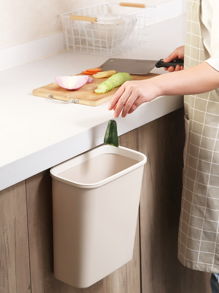 廚房垃圾桶櫥櫃門可壁掛式分類拉圾筒家用大小號衛生間塑料廢紙簍