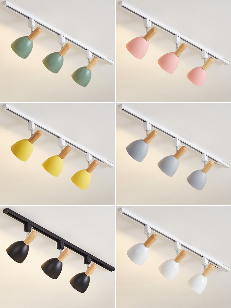 北歐客廳創意導軌明裝散光led燈具多種顏色選擇適用臥室餐廳客廳