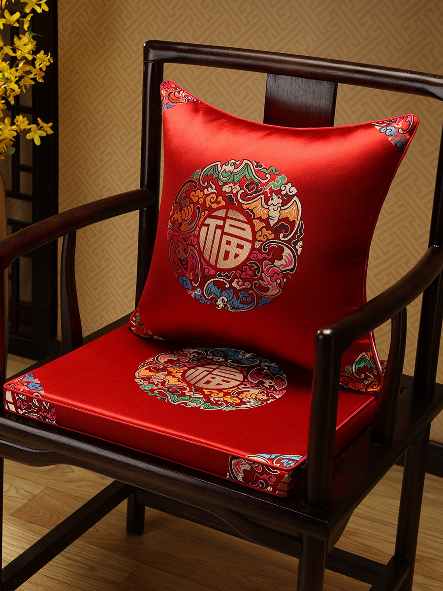新中式椰棕椅墊紅木坐墊實木凳子墊47x44cm厚5cm