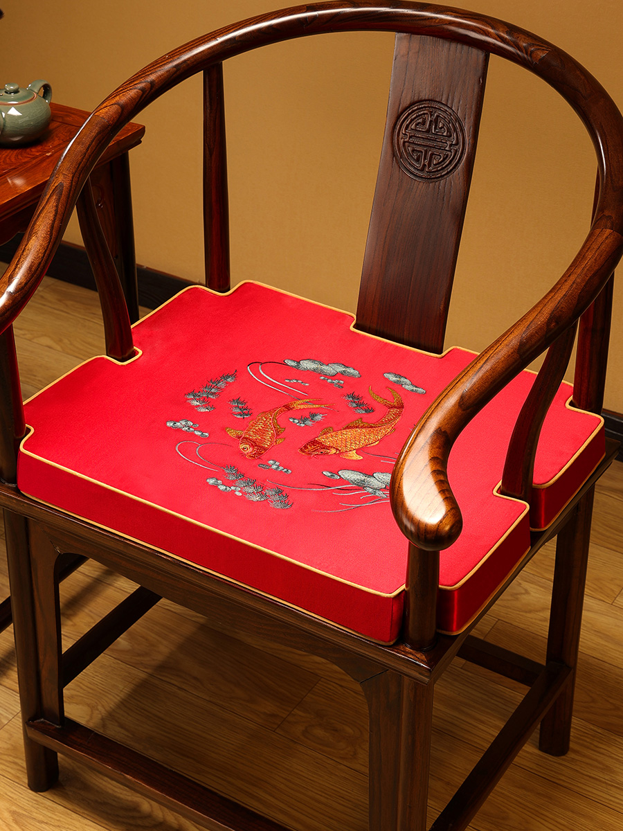 挖角圈椅墊 中式餐椅墊 新中式風格 浩秦品牌 國產椅墊