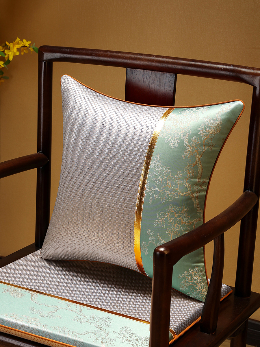 新中式風格抱枕冰絲材質四季適用客廳沙發裝飾靠墊