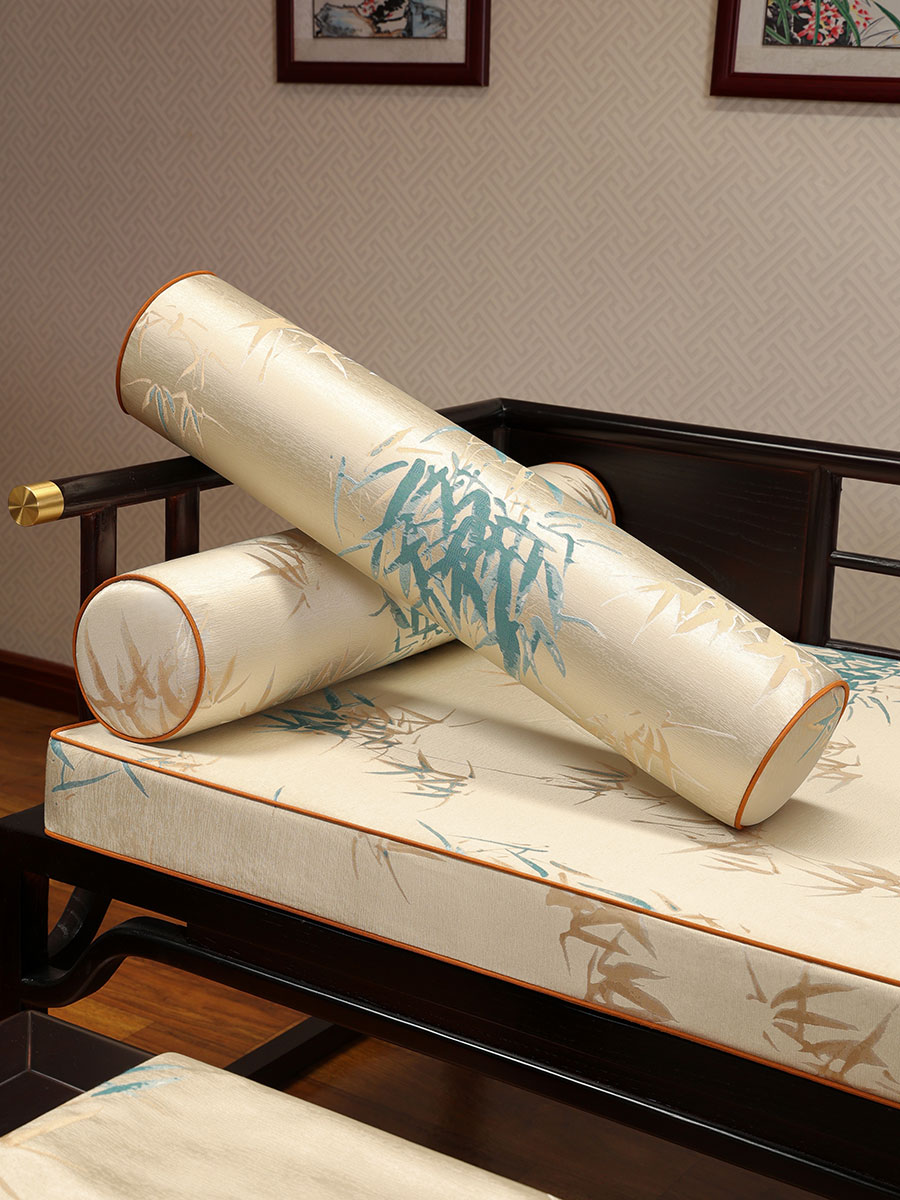 質感中式風格扶手枕客廳沙發靠墊抱枕辦公室護腰枕糖果枕