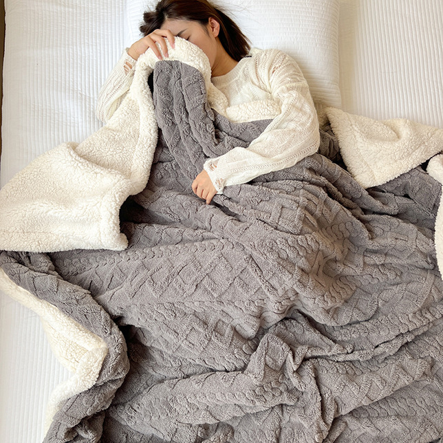 加厚法蘭絨沙發毯韓式風格毛毯舒適絨毯客廳臥室通用