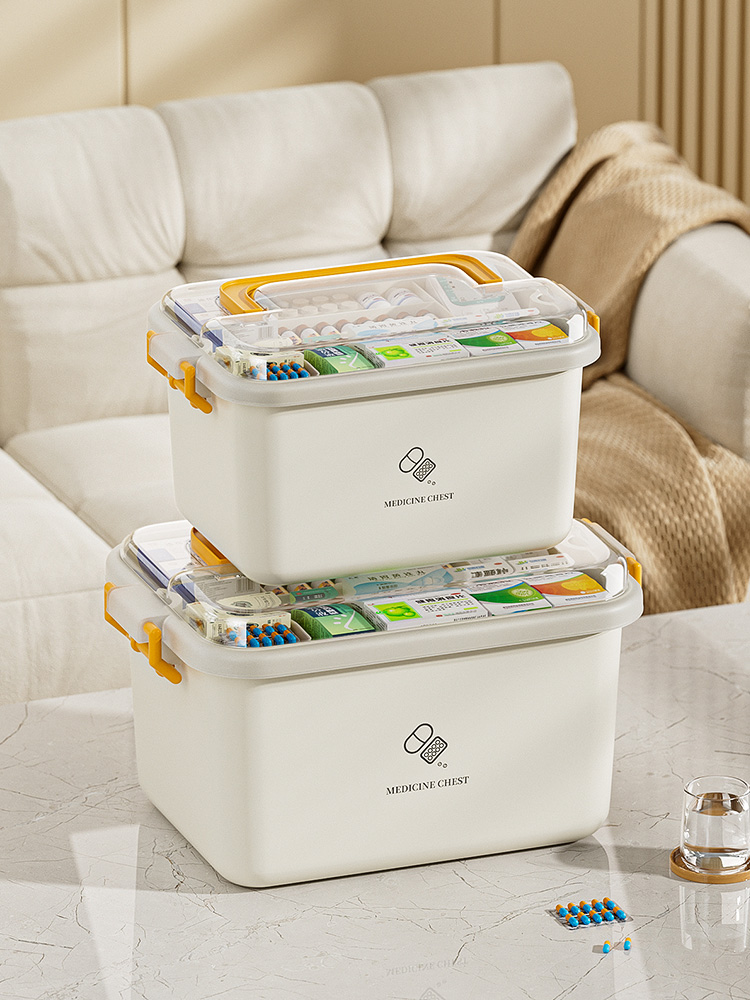 超大容量藥箱家用急救藥箱加固分類特大號常用藥收納盒