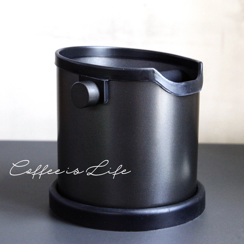 咖啡機咖啡敲渣桶手動敲渣盒不鏽鋼黑色特氟龍敲渣盒 (8.3折)