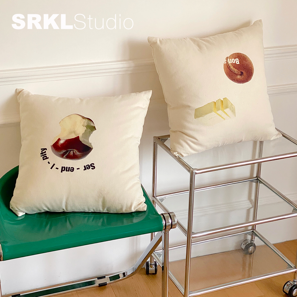 srklstudio復古懷舊純棉帆布客廳時髦抱枕