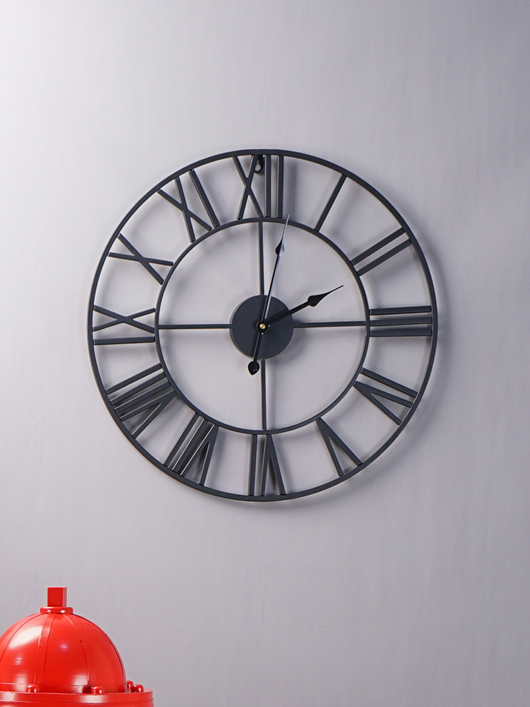 復古懷舊風格金屬掛鐘 客廳飯廳裝飾壁鐘 工業風時鐘 (5.2折)