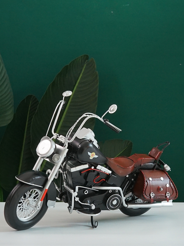 客廳復古工業風裝飾擺件哈雷摩托車擺設模型