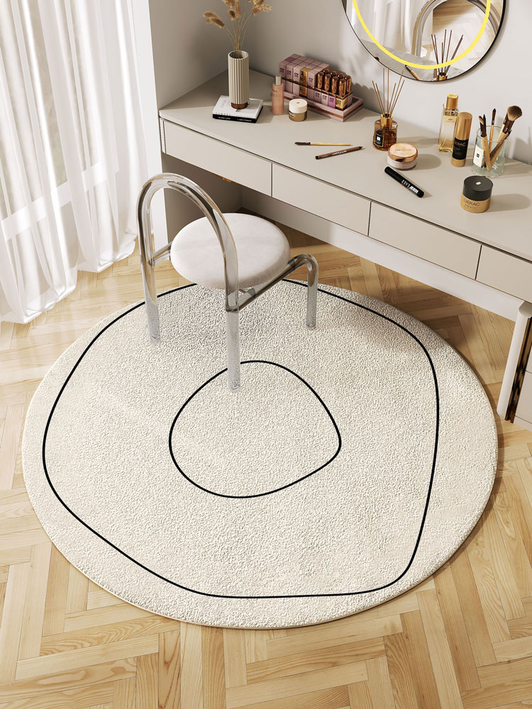 圓形地毯臥室床邊房間 ins 風格多種尺寸可選吸音毯 (3.6折)