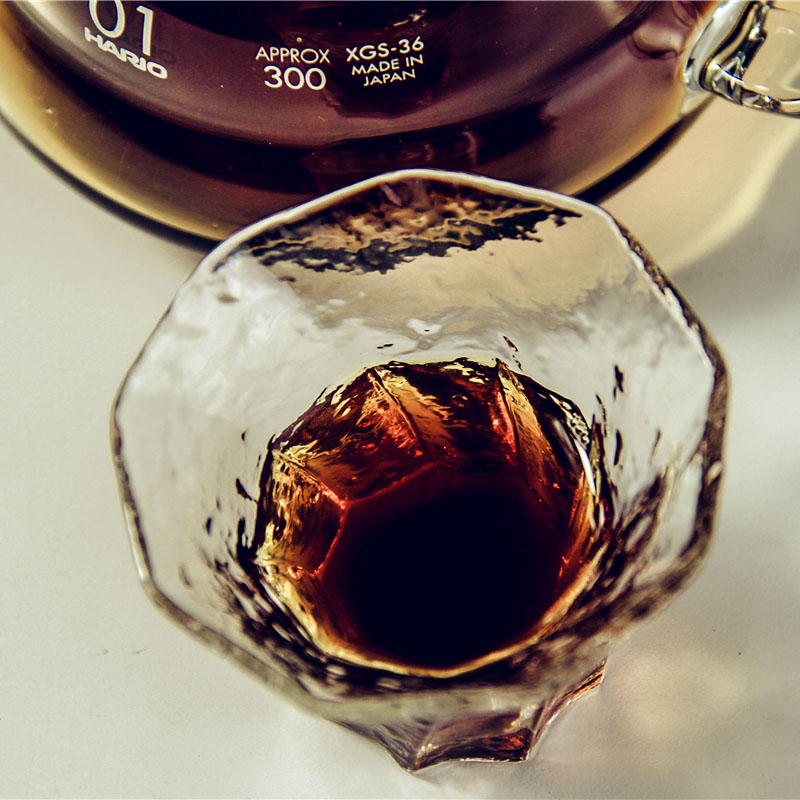 日式手工吹製單品咖啡杯 透明小號玻璃杯子