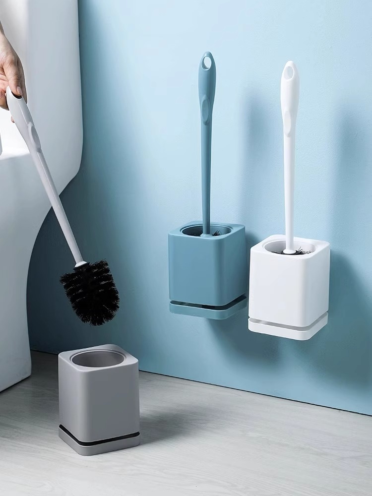 居家家 塑料免打孔廁所壁掛式長柄馬桶刷 耐用型