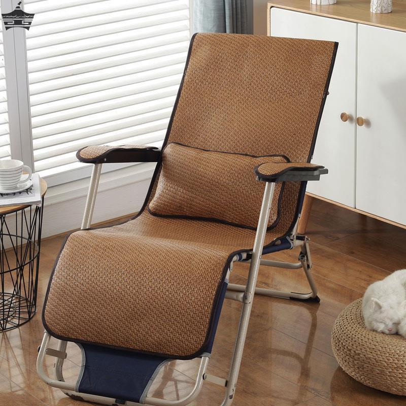 簡約現代藤竹躺椅墊透氣涼爽夏季辦公室椅墊