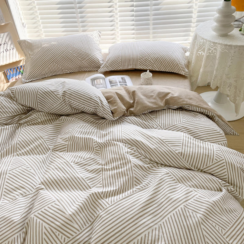 北歐簡約風格全棉四件套質感純棉床上用品舒適睡眠體驗