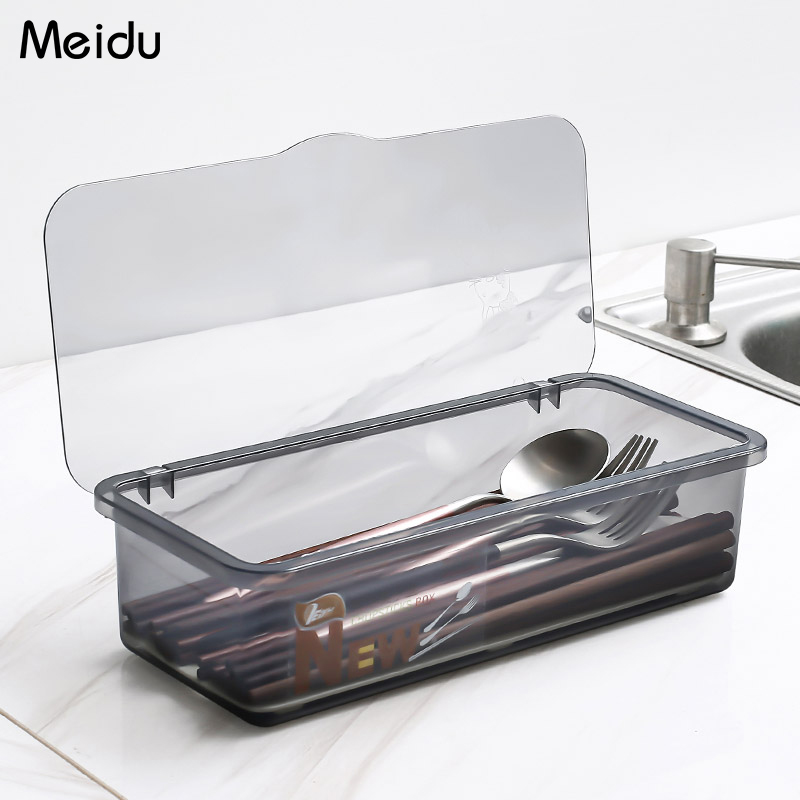 廚房瀝水筷架筷子收納盒家用置物架防塵蓋餐具簍筷筒