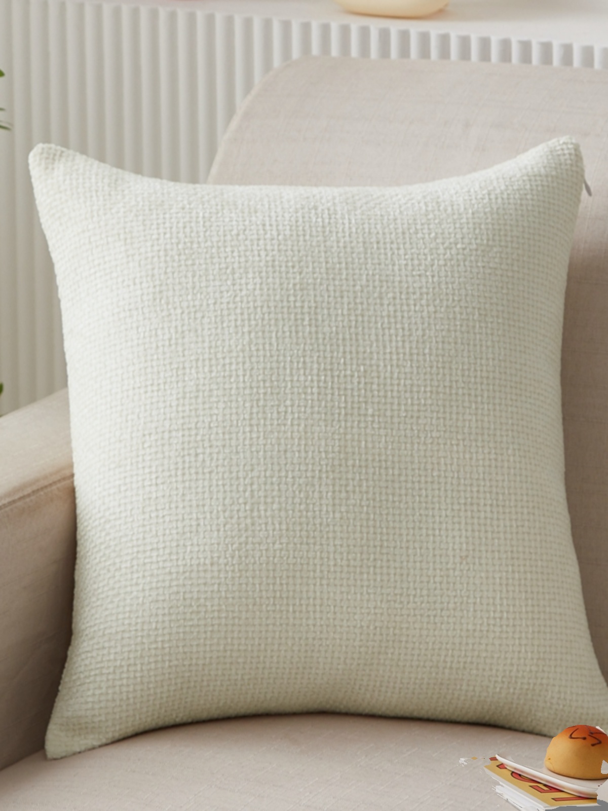 簡約時尚沙發抱枕雪尼爾材質超大白色家用超大抱枕套 (4.2折)