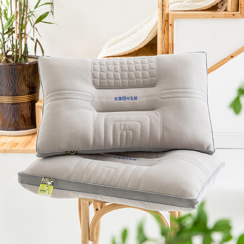 羽絲棉水光天然乳膠枕 護頸日式乳膠枕頭枕芯
