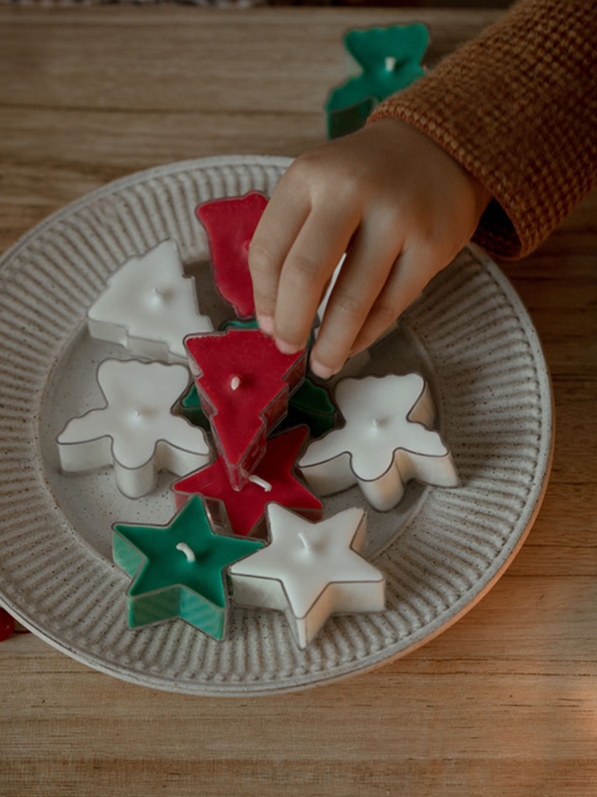 聖誕樹手工茶蠟燭桌面浪漫燭光晚餐兒童裝飾小物