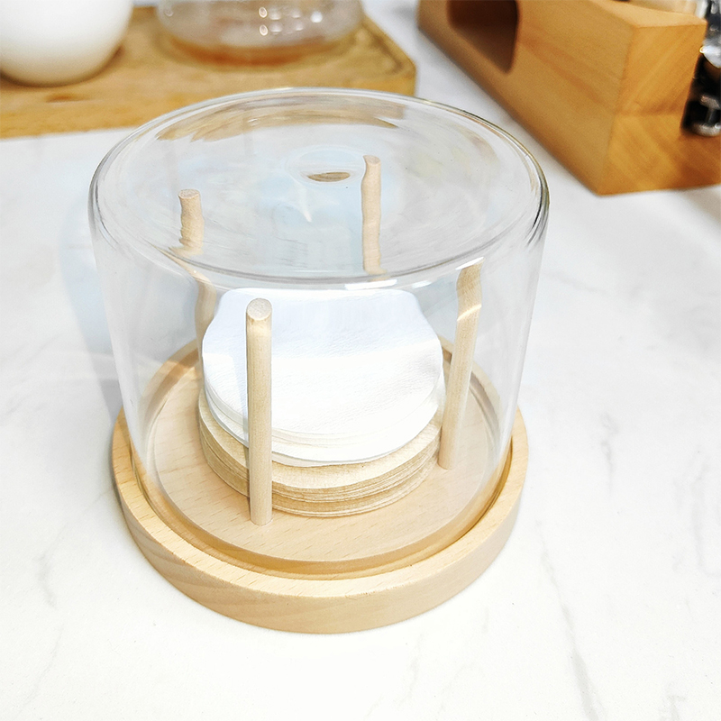 咖啡機濾紙收納盒 圓形分水網 摩卡壺過濾紙盒