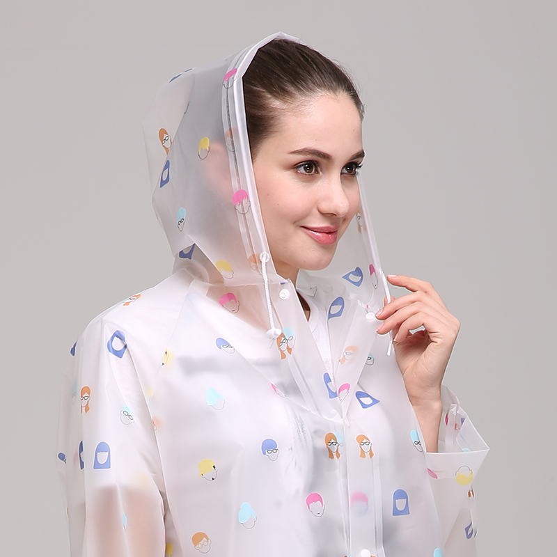 時尚印花長款全身旅遊徒步雨衣外套 男女通用 防雨透氣
