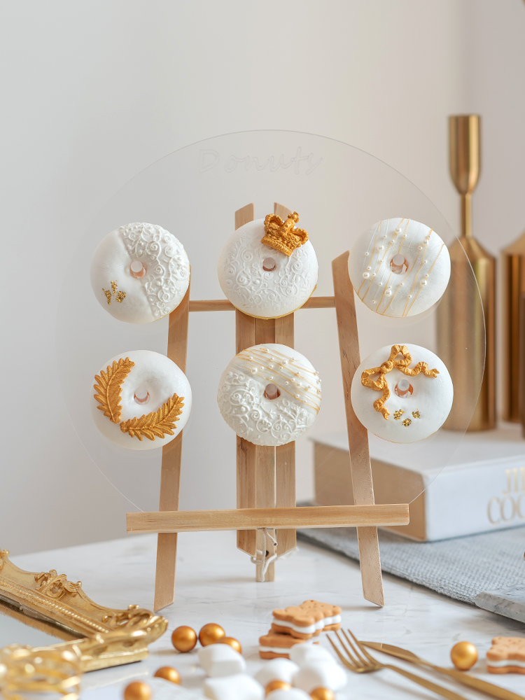手工製作婚禮白金甜甜圈模型場景佈置櫥窗裝飾拍攝道具