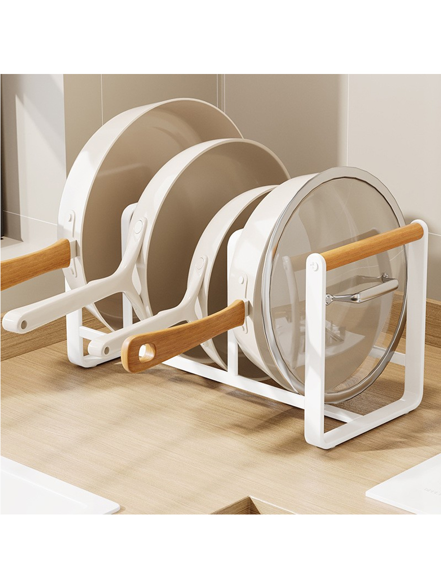 爾沫砧板收納下水槽鍋蓋分隔放鍋置物架廚房櫃子家用鍋具架