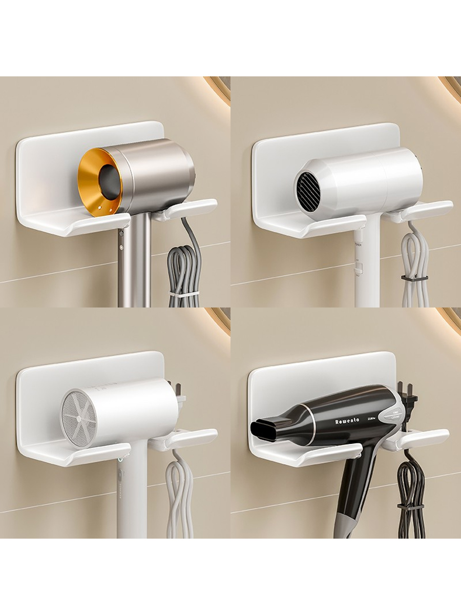 防刮浴室壁掛吹風機置物架多款顏色鋁合金材質簡約風格