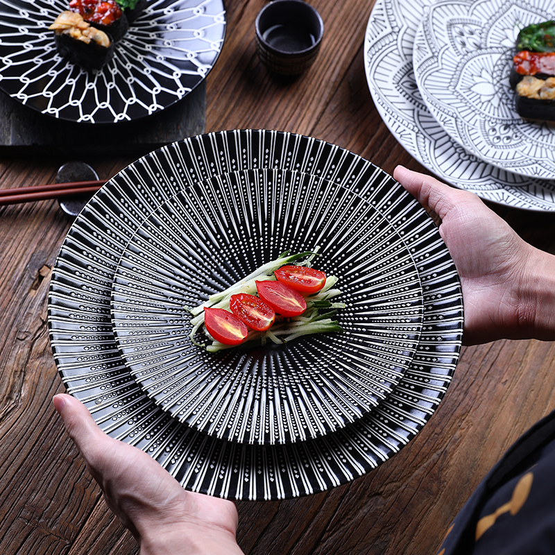 日式陶瓷盤子創意網紅家用餐具簡約北歐碟子風格餐盤