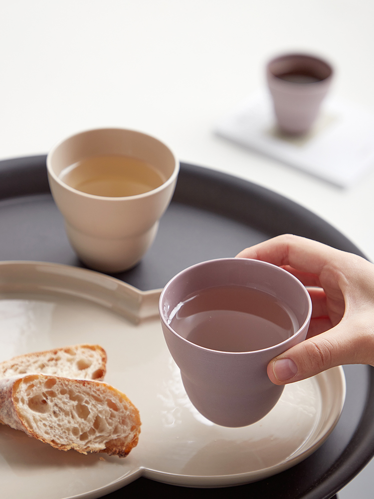米立風物法式葫蘆杯 輕奢陶瓷茶杯 女士喝水杯 咖啡杯 家用 早餐杯 (4.3折)