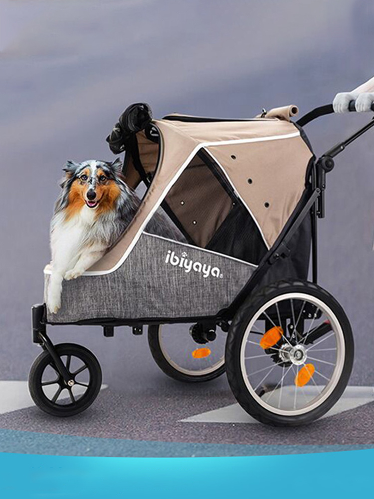 寵物狗推車FS980中大型犬老年外出可摺疊 連自行車藍色FS2080 (8.3折)