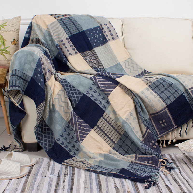 復古線絨沙發套罩全蓋布沙發布民宿床尾多用毯子雪尼爾毯 (8.3折)