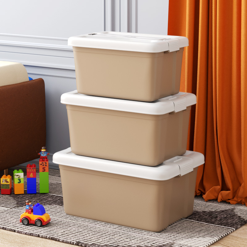 塑料收納箱家用衣櫃整理箱儲物箱子玩具收納盒桌麪大號車載大容量