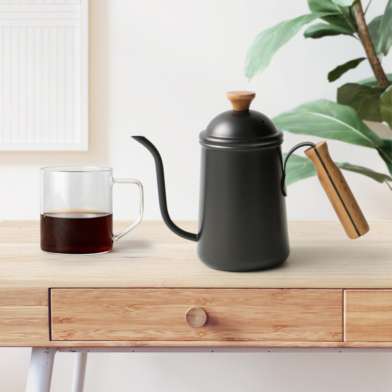 手衝咖啡壺細口壺不鏽鋼家用咖啡器具套裝掛耳長嘴水壺咖啡粉沖泡 歐式風格