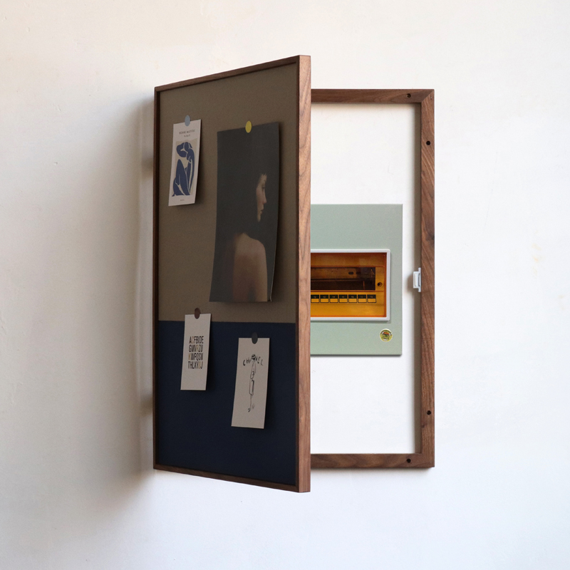 北歐風配電箱電閘盒裝飾 壁掛軟木留言板 留言板 玄關遮擋壁飾