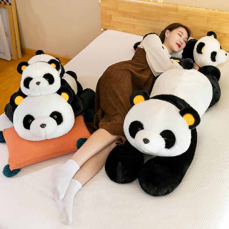 超萌大熊貓毛絨長條抱枕陪你溫暖入眠