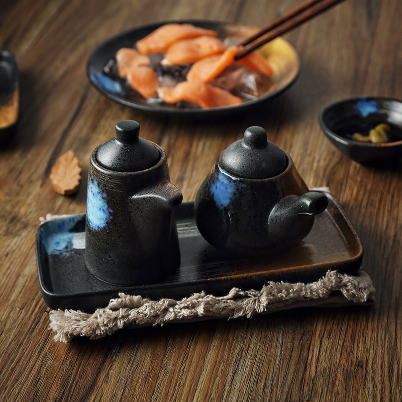 日式風格 陶瓷調味罐 牙籤盒 胡椒瓶 醬油壺 餐飲具