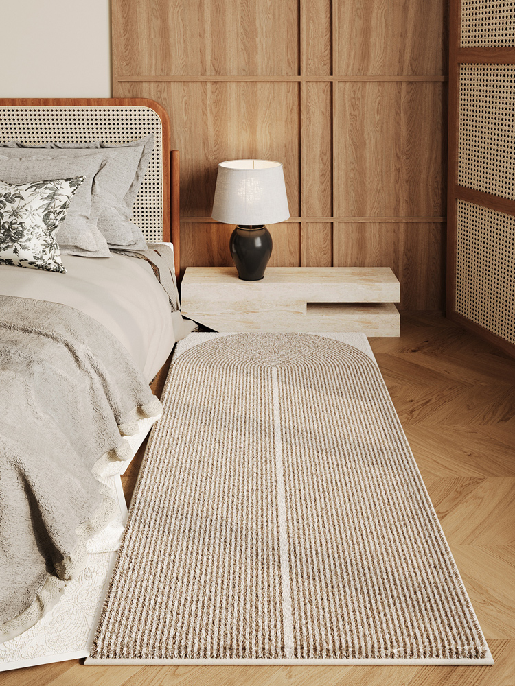 簡約現代風臥室長條地墊可睡可坐防滑防摔讓您輕鬆享受舒適生活空間