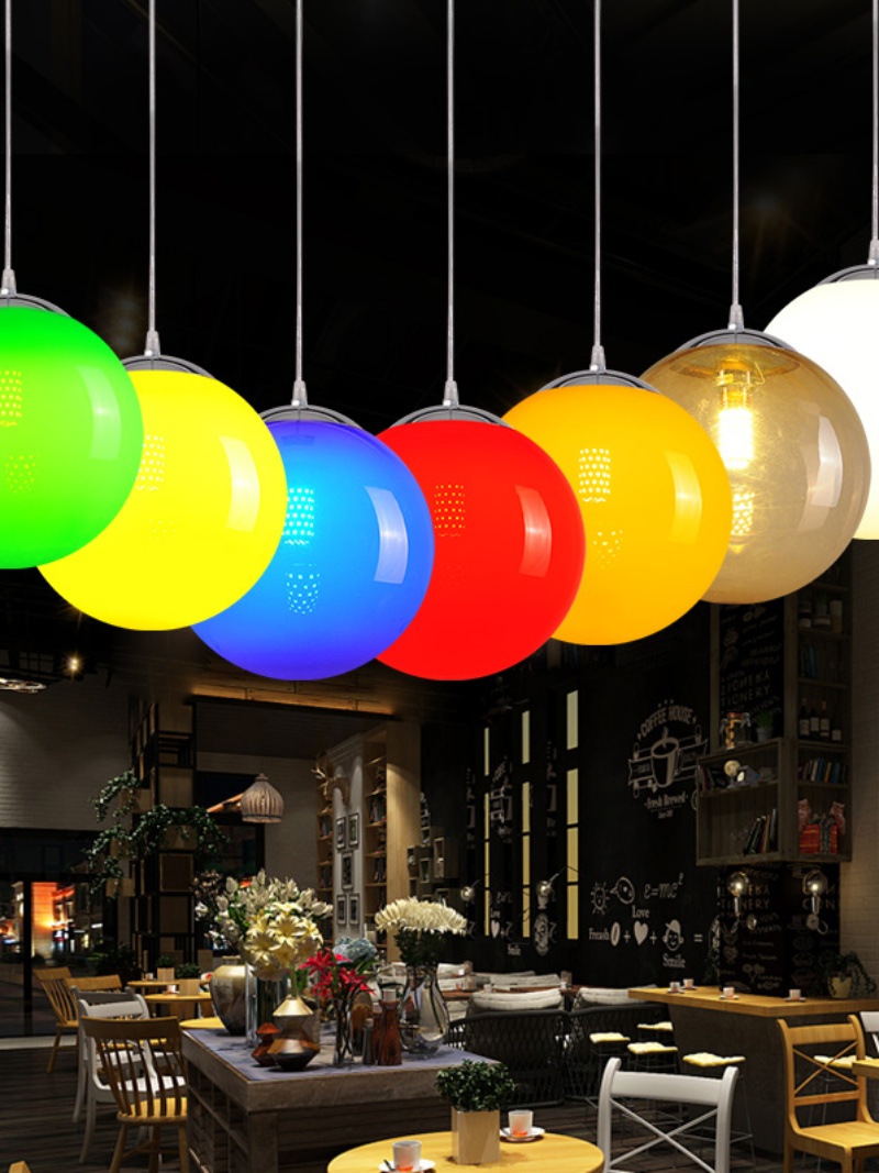 簡約時尚多色LED過道吊燈餐廳吊燈現代簡約酒吧燈幼兒園創意燈具 (8.3折)