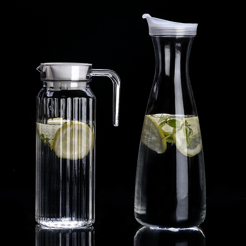 日式風格壓克力冷水壺塑料材質家用酒吧餐廳泡檸檬水容量1L15L